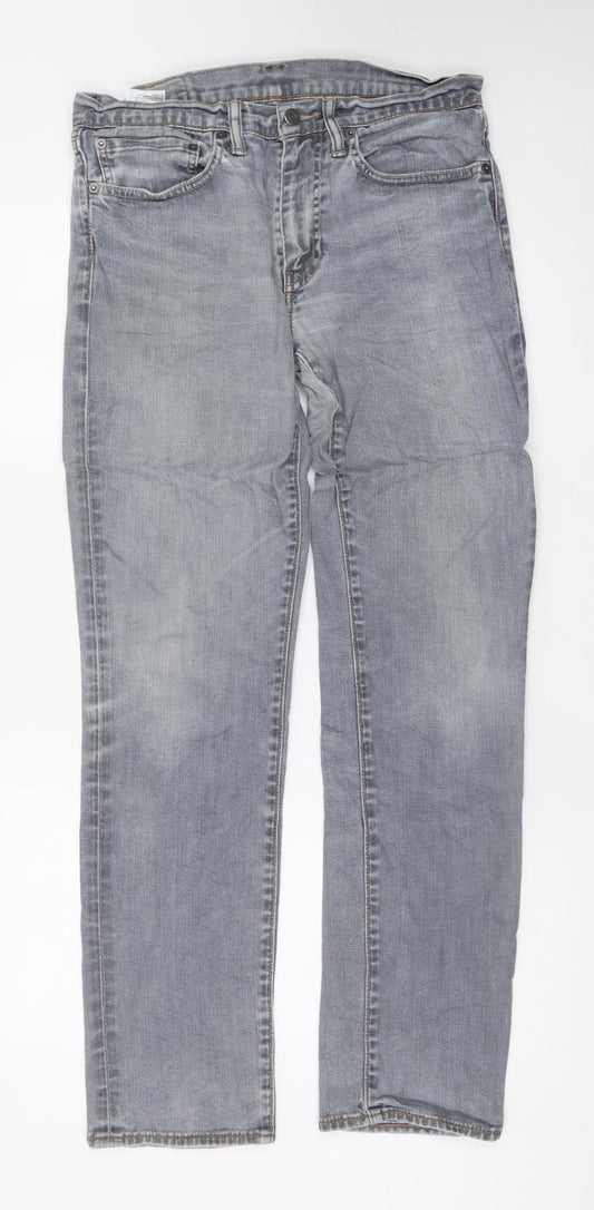 Levi's Mens Grey Straight Fit Denim Jeans W34 L32