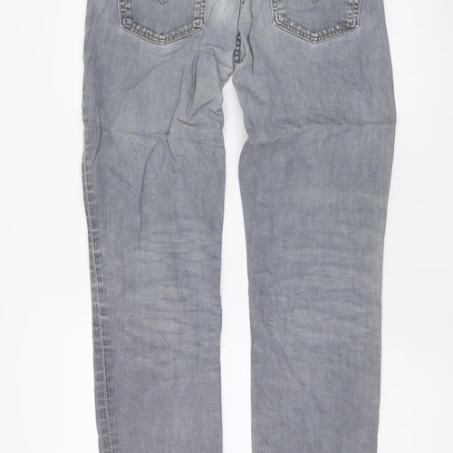 Levi's Mens Grey Straight Fit Denim Jeans W34 L32