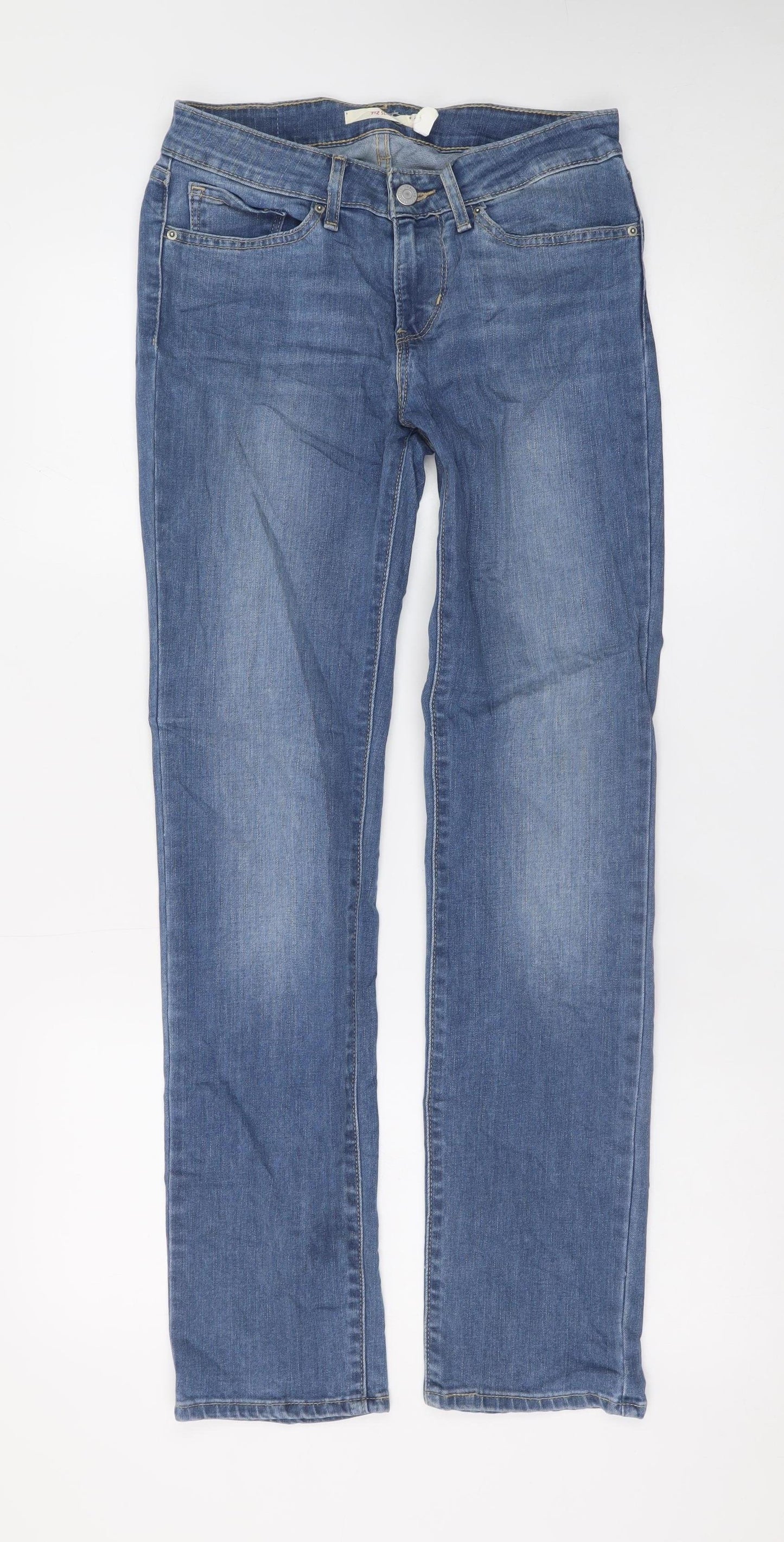 Levi's Women's Blue Straight Leg Stretch Denim Jeans Size 10 Regular