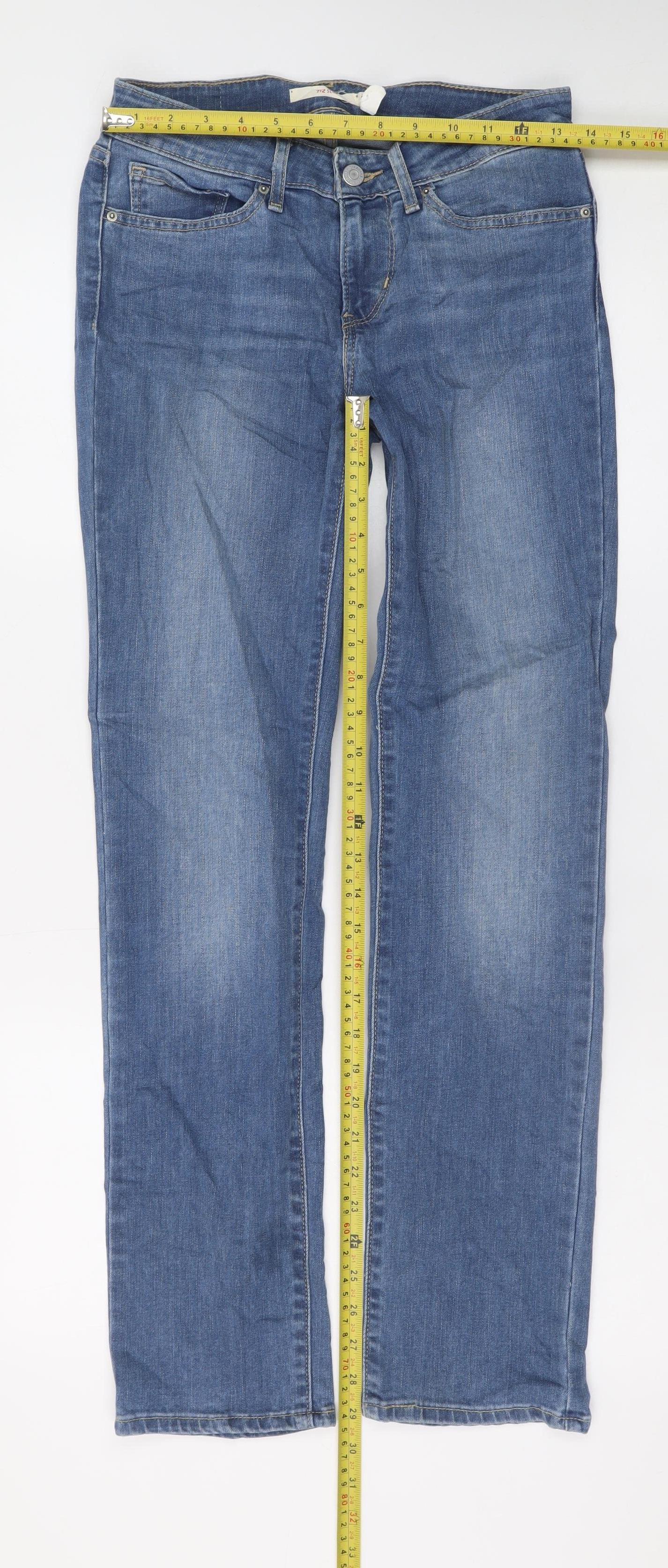 Levi's Women's Blue Straight Leg Stretch Denim Jeans Size 10 Regular