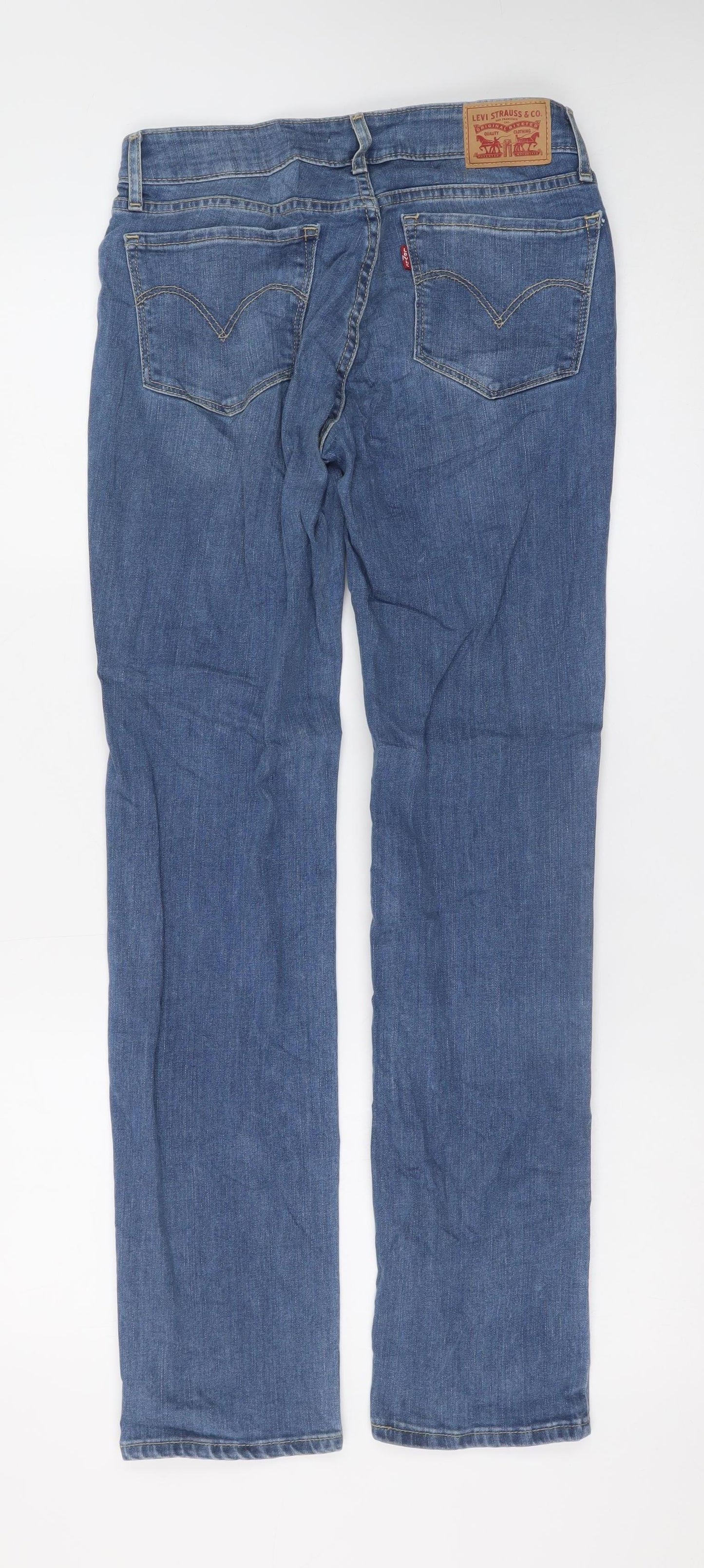 Levi's Women's Blue Straight Leg Stretch Denim Jeans Size 10 Regular