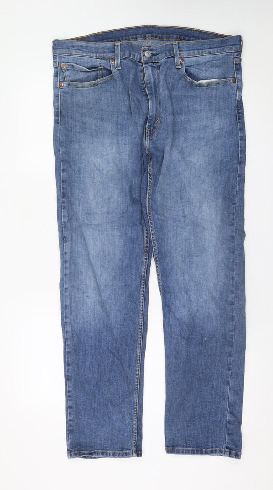 Levi’s Men Blue Straight Jeans W38 L32 Cotton Blend Denim