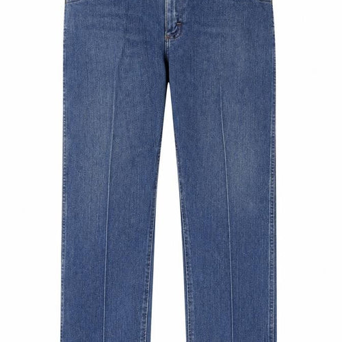 Wrangler Men's Blue Denim Straight Jeans 35x30 Classic Fit