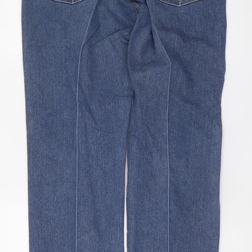 Wrangler Men's Blue Denim Straight Jeans 35x30 Classic Fit