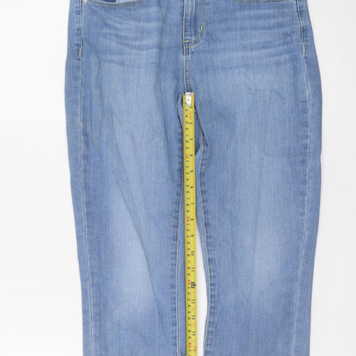 Levi Strauss Women’s Blue Cropped Regular Fit Denim Jeans Size 4