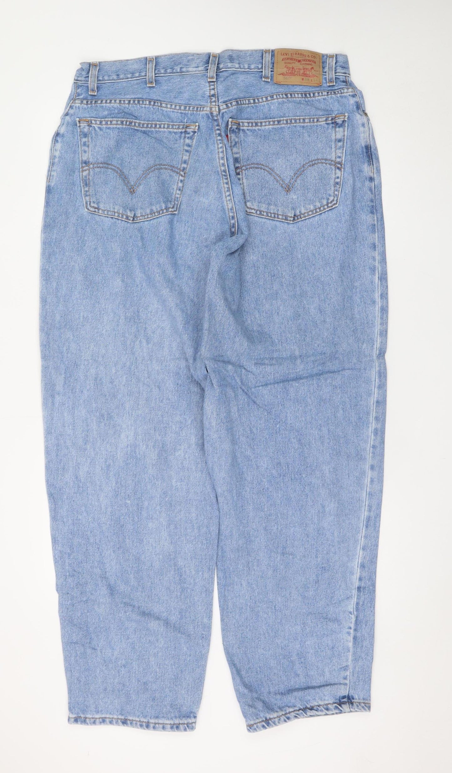 Levi's Men's Blue 560 Comfort Fit Straight Denim Jeans W38 L34