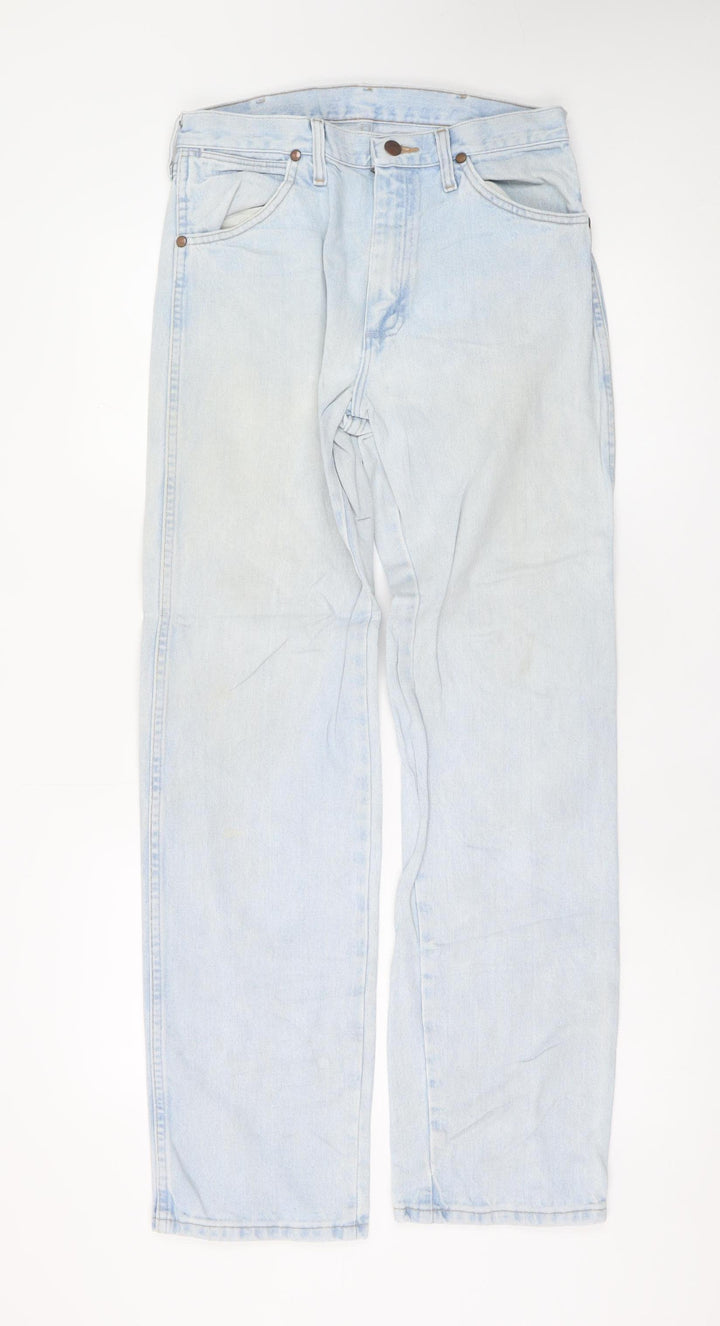 Wrangler Womens Blue 12 Straight Leg Light Wash Jeans