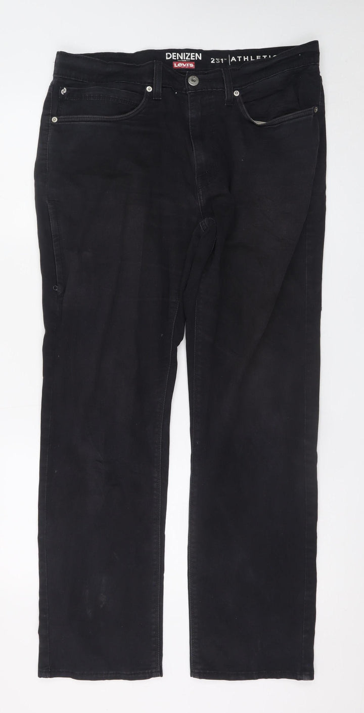 Levi's Denizen Men's Black Athletic Jeans W34 L32 Cotton Denim