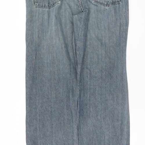 Wrangler Originals Men's Blue Loose Straight 36x34 Denim Jeans