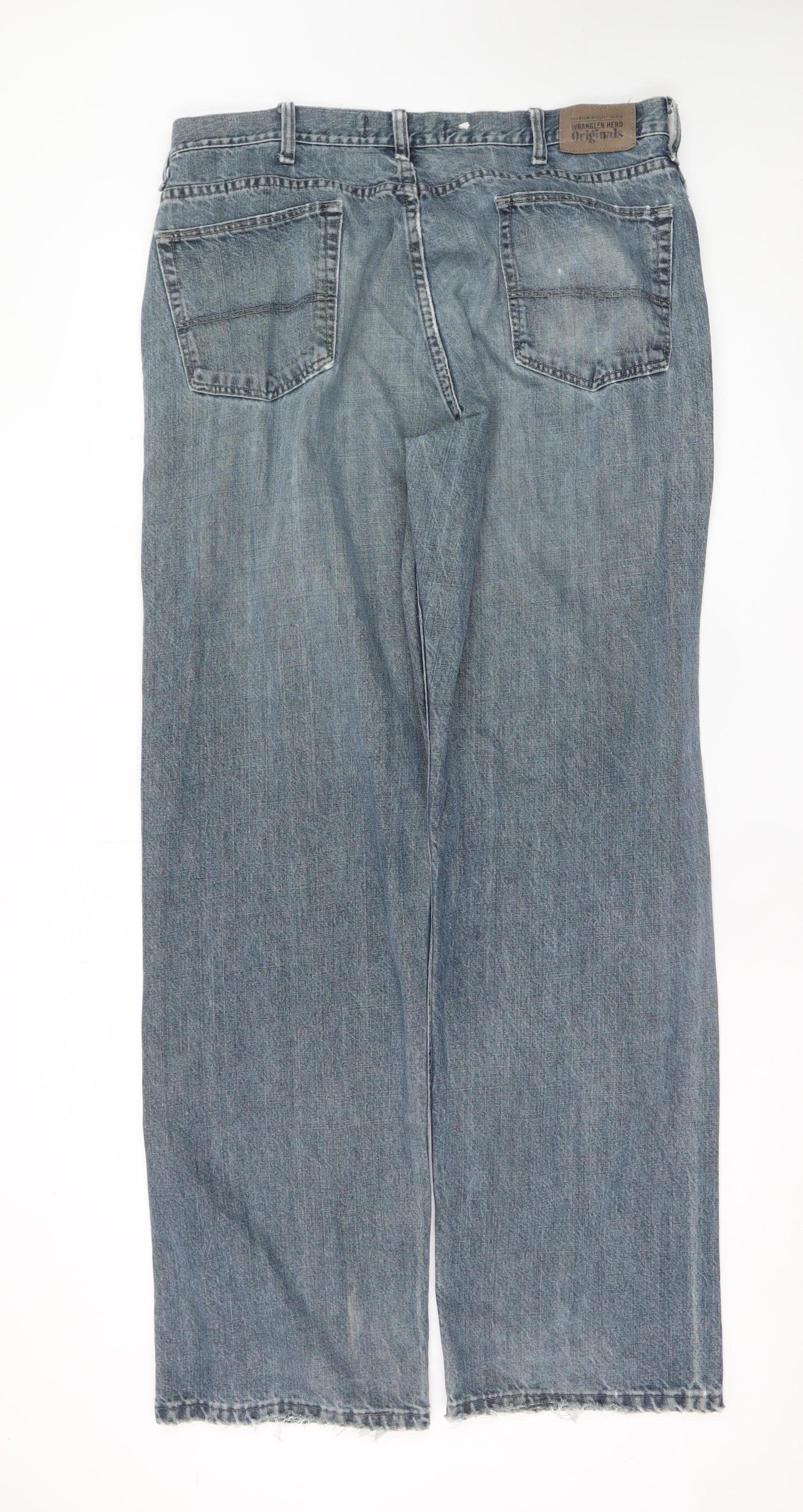 Wrangler Originals Men's Blue Loose Straight 36x34 Denim Jeans