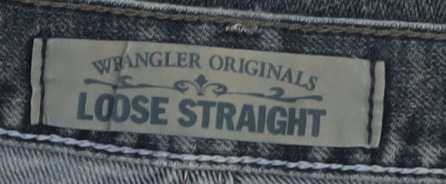 Wrangler Originals Men's Blue Loose Straight 36x34 Denim Jeans