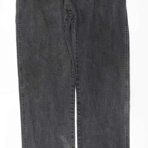 Wrangler Mens Black Regular Fit Straight Leg Jeans Size 36x34