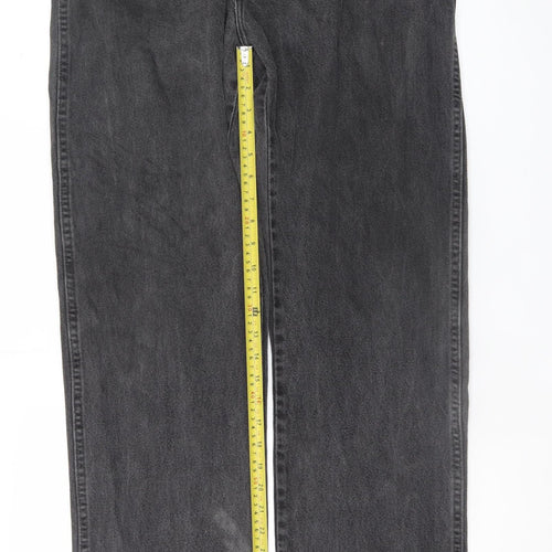 Wrangler Mens Black Regular Fit Straight Leg Jeans Size 36x34