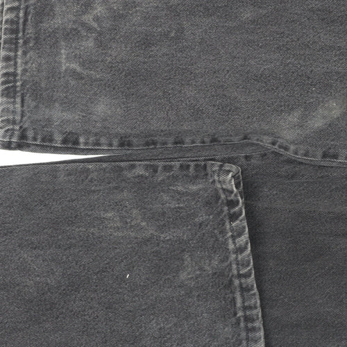Wrangler Mens Black Regular Fit Straight Leg Jeans Size 36x34