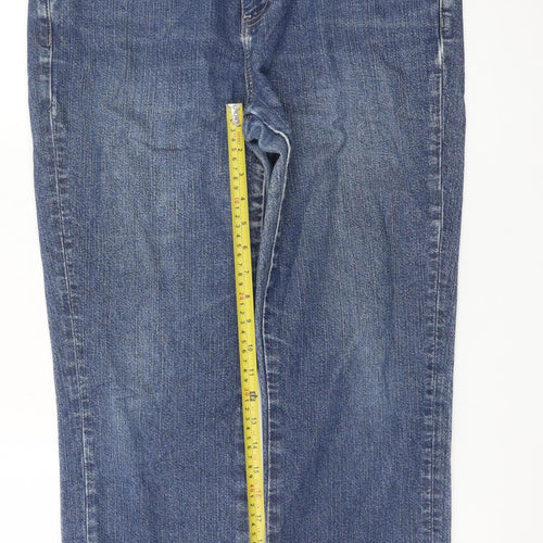 Calvin Klein Womens Blue Size 12 Cropped Cuffed Denim Jeans