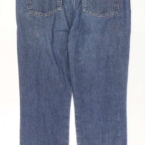 Calvin Klein Womens Blue Size 12 Cropped Cuffed Denim Jeans