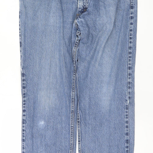 Lee Women Blue Regular Fit Straight Jeans Size 14 100% Cotton