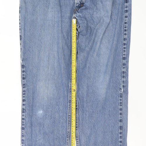 Lee Women Blue Regular Fit Straight Jeans Size 14 100% Cotton