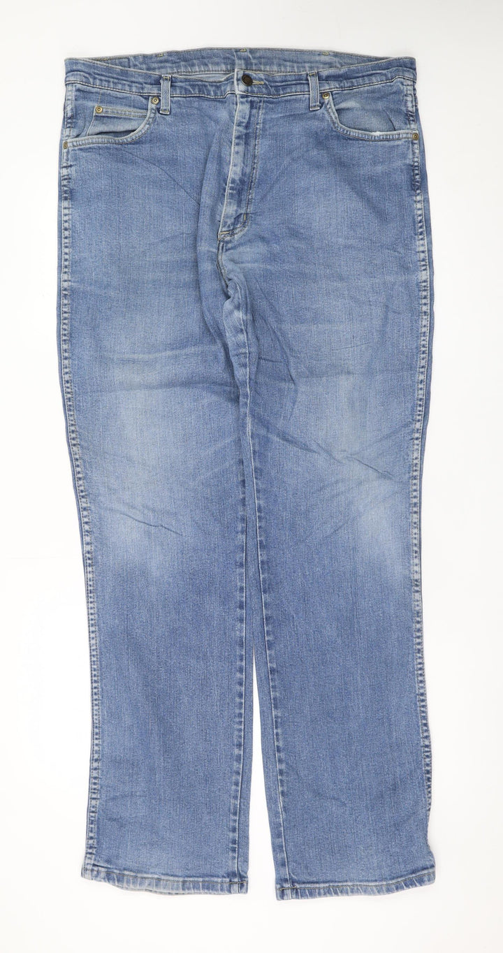 Wrangler Men's Blue Regular Fit Straight Leg Jeans W40 L34