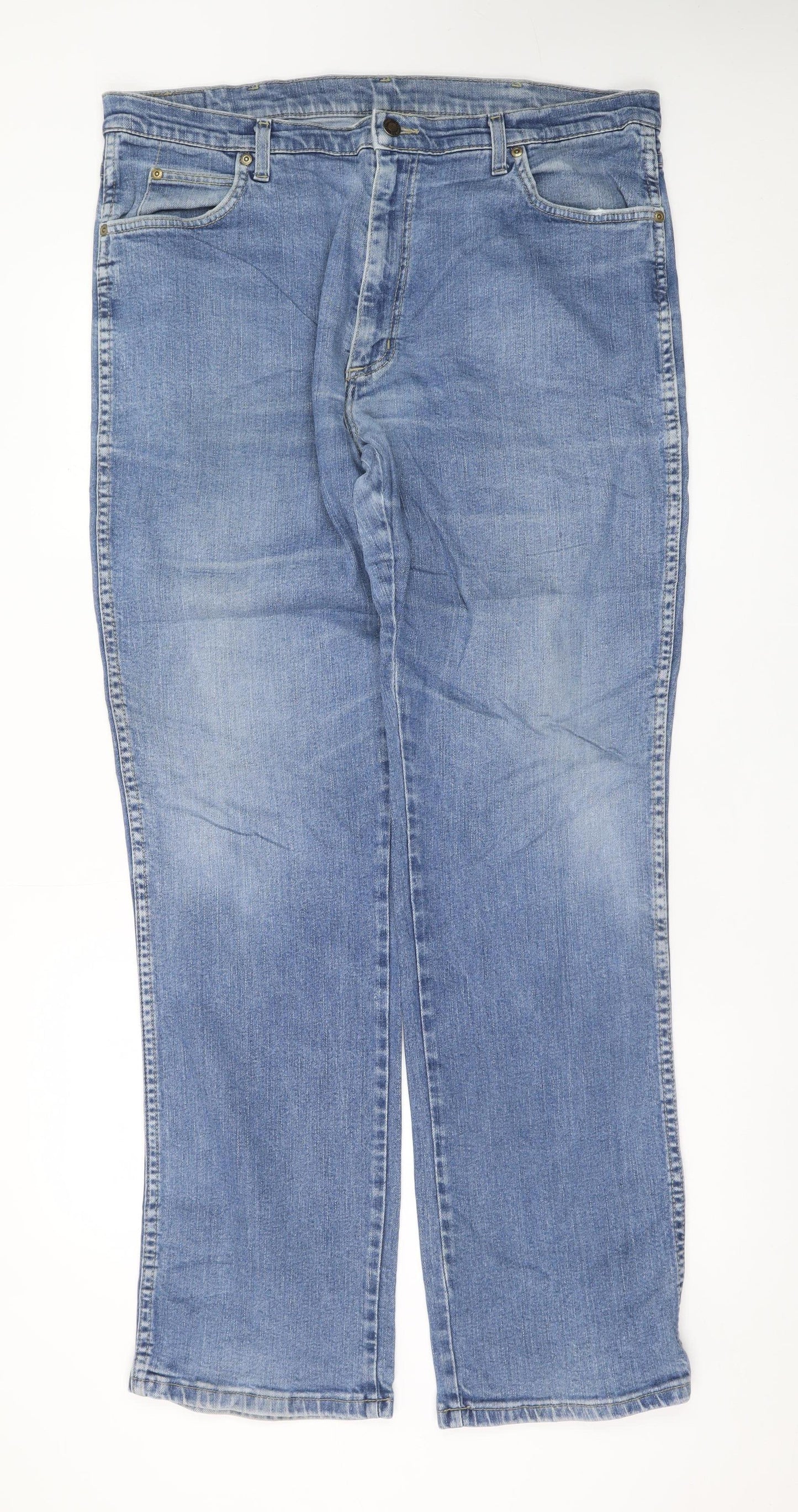 Wrangler Men's Blue Regular Fit Straight Leg Jeans W40 L34