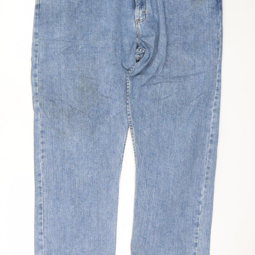 Wrangler Men's Blue 40x29 Relaxed Fit Straight Denim Jeans