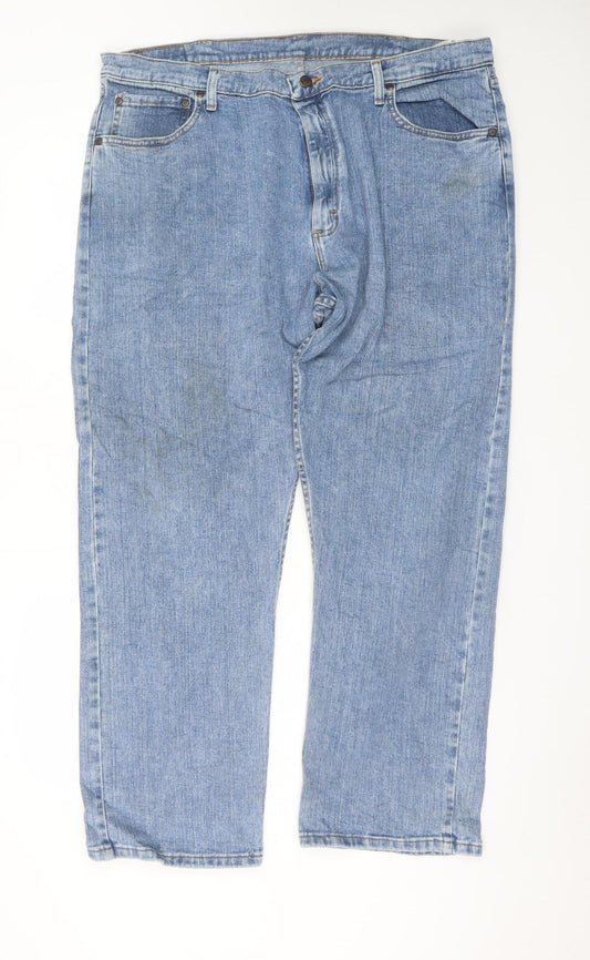 Wrangler Men's Blue 40x29 Relaxed Fit Straight Denim Jeans