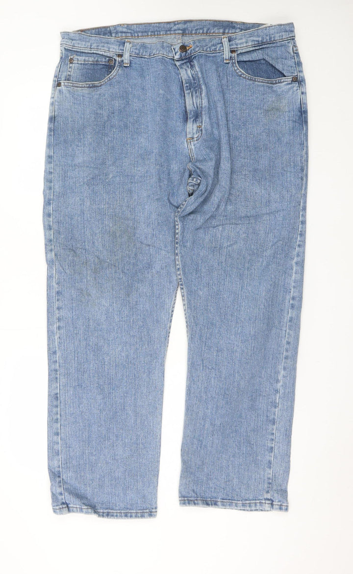 Wrangler Men's Blue 40x29 Relaxed Fit Straight Denim Jeans