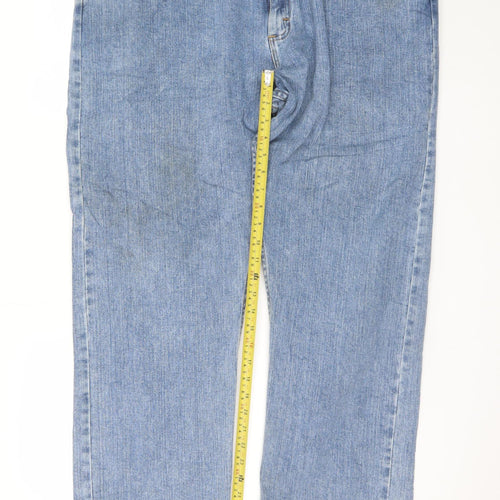 Wrangler Men's Blue 40x29 Relaxed Fit Straight Denim Jeans