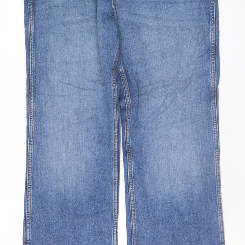 Wrangler Men's Blue Bootcut Denim Jeans W33 L30 Regular Fit