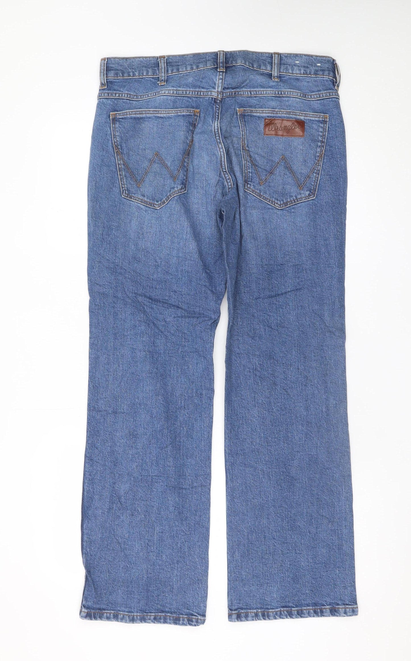 Wrangler Men's Blue Bootcut Denim Jeans W33 L30 Regular Fit