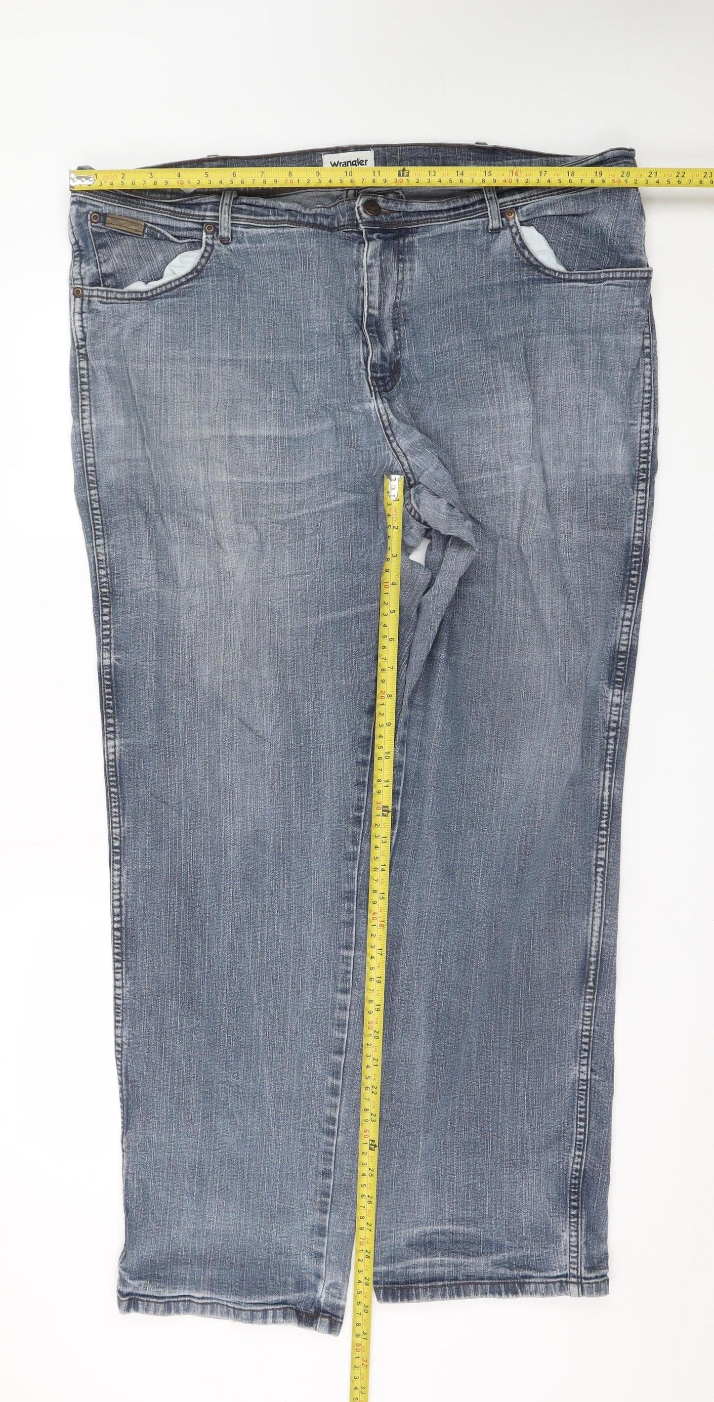 Wrangler Men's Blue Regular Fit Texas Straight Jeans W42 L32