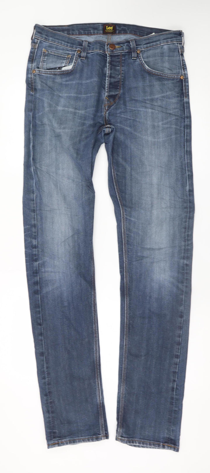 Lee Men’s Blue Daren Straight Leg Regular Fit Denim Jeans W33 L36