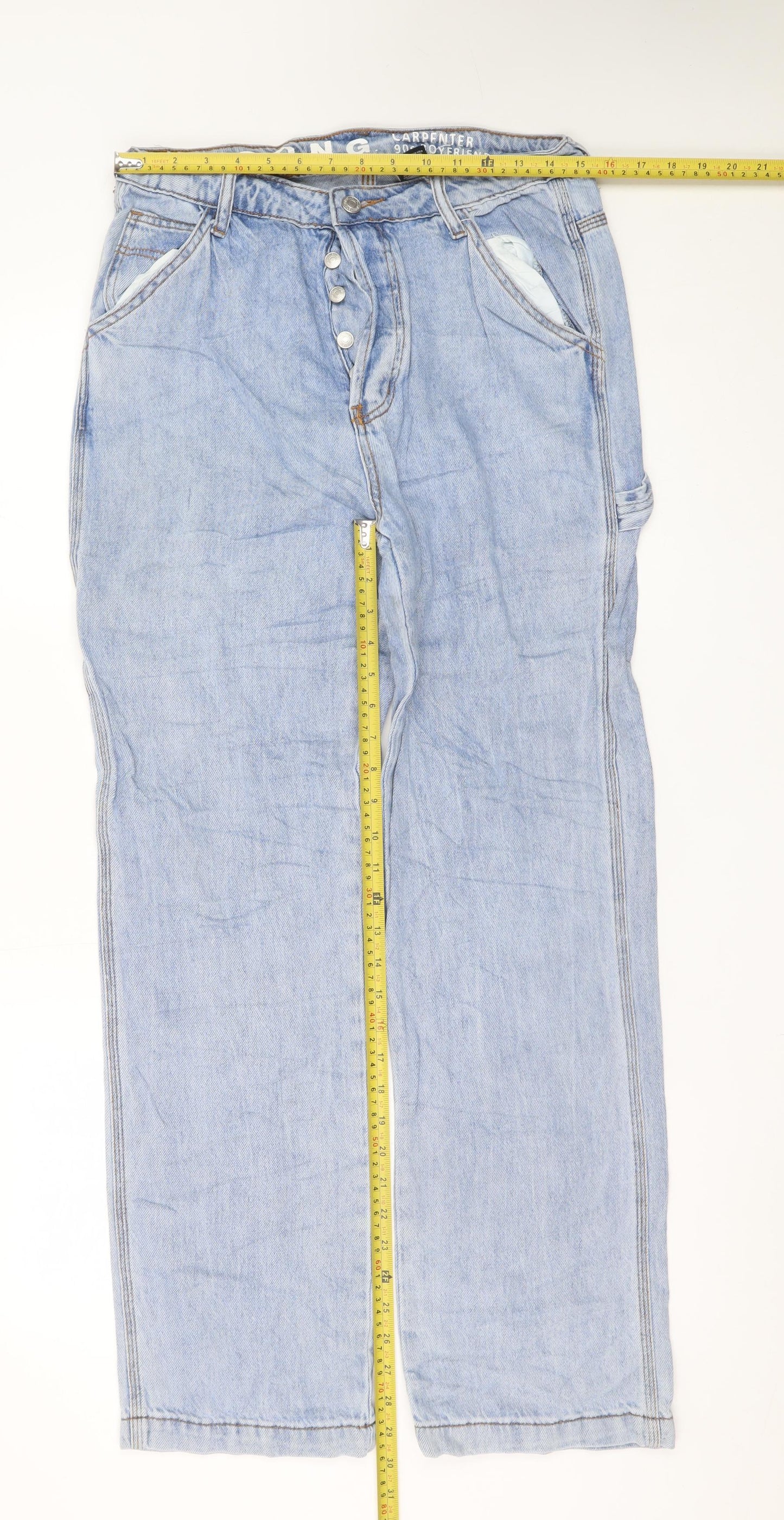 S.O.N.G Men's Blue 28 Straight Leg Denim Jeans