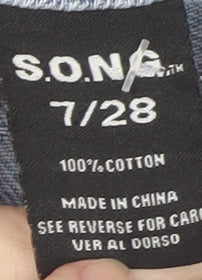 S.O.N.G Men's Blue 28 Straight Leg Denim Jeans