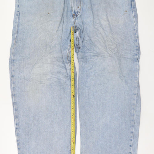 Levi's Women's Blue 16 Plus Straight Fit Mid Rise Jeans
