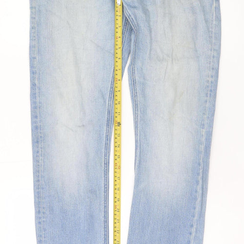 Lee Men's Blue Luke Straight Fit Jeans W32 L32