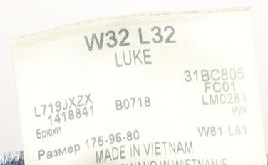 Lee Men's Blue Luke Straight Fit Jeans W32 L32
