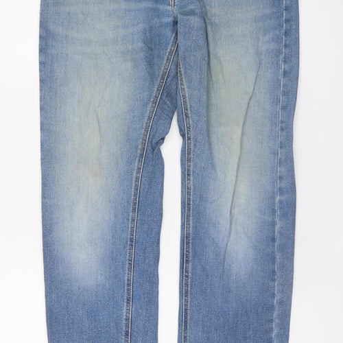 Lee Men's Blue Daren Zip Fly Straight Denim Jeans W32 L34