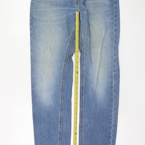 Lee Men's Blue Daren Zip Fly Straight Denim Jeans W32 L34
