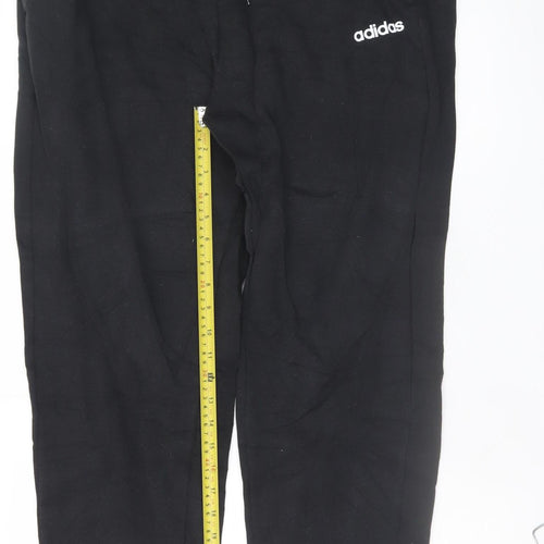Adidas Men's Black XL Jogger Trousers Cotton Blend Fleece