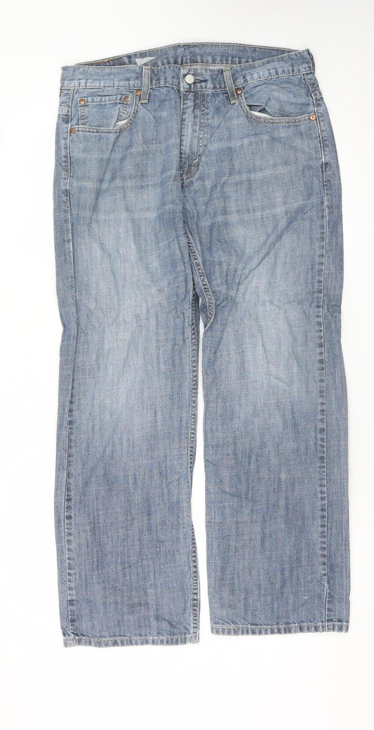 Levi's 560 Men's Blue Denim Straight Jeans W32 L30 Cotton