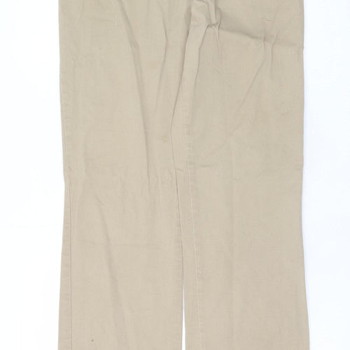 Lee Men's Beige Chino Trousers M Regular Fit Stretch Cotton