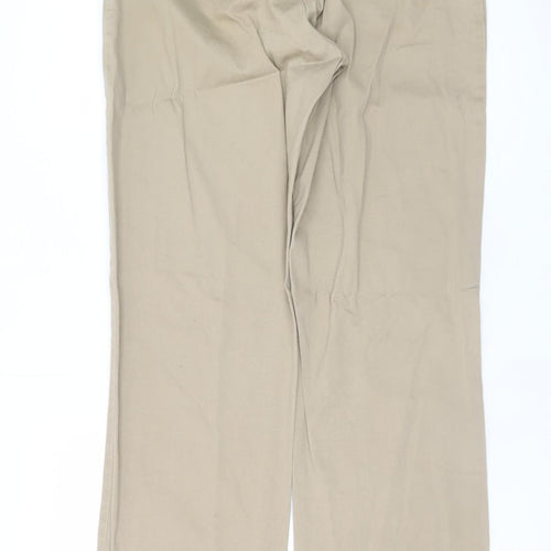 Lee Men's Beige Chino Trousers M Regular Fit Stretch Cotton