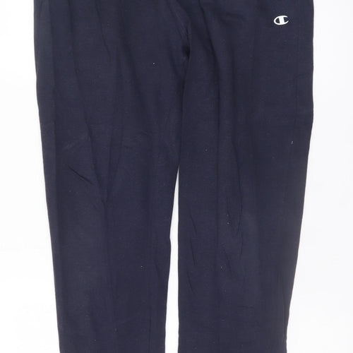Champion Men's Black Jogger Trousers Size L Cotton Blend