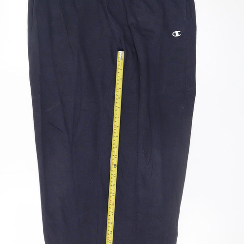 Champion Men's Black Jogger Trousers Size L Cotton Blend