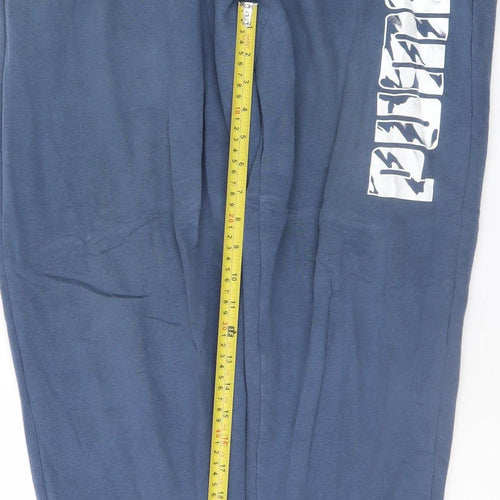 Puma Mens Blue XL Jogger Sweatpants with Logo Print