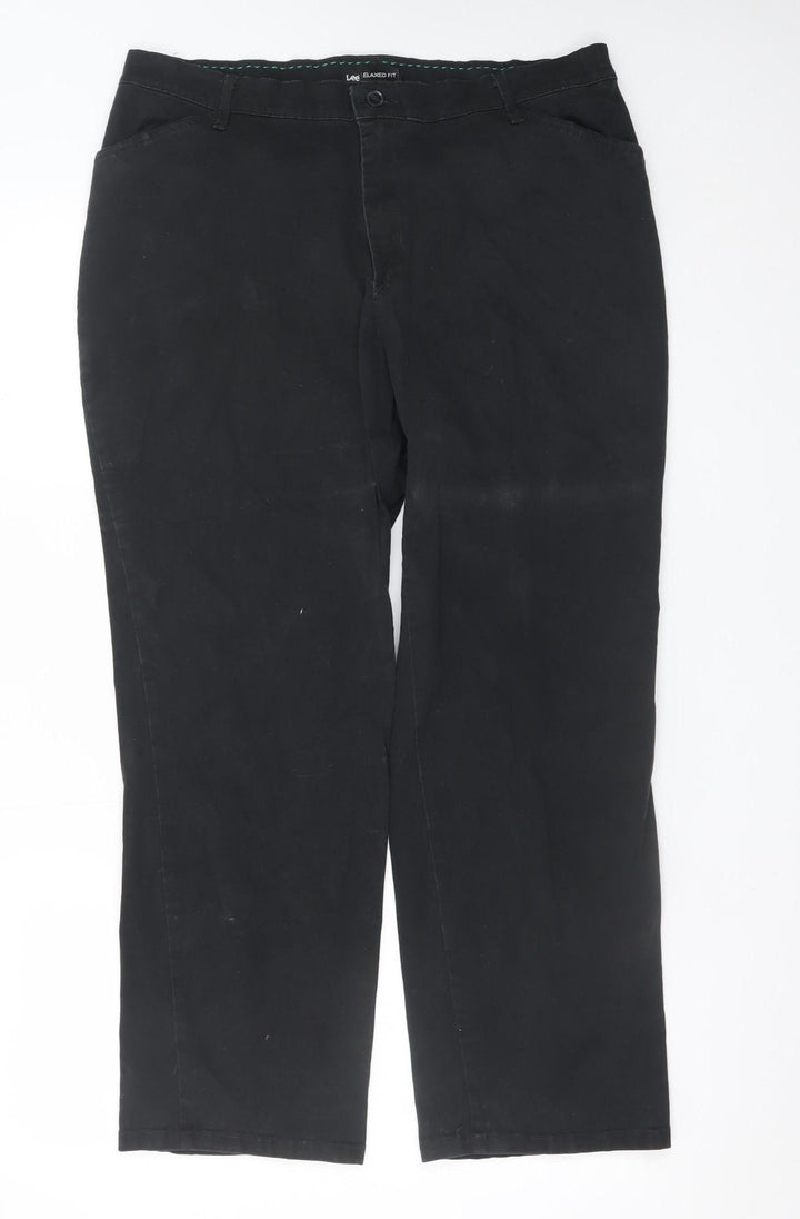 Lee Relaxed Fit Black Straight Jeans Men’s Size 16