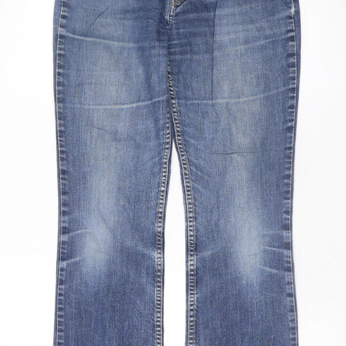 Levi's Women's Blue Bootcut Jeans Size 14 Regular Stretch Denim