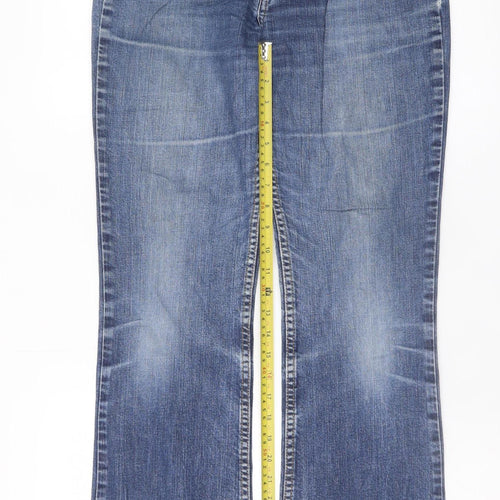 Levi's Women's Blue Bootcut Jeans Size 14 Regular Stretch Denim