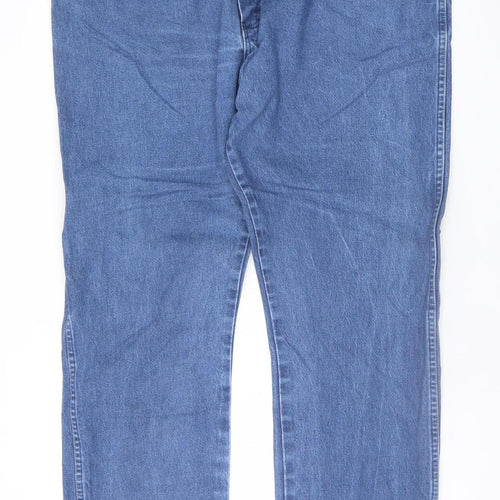 Wrangler Men's Blue 42x34 Straight Classic Denim Jeans